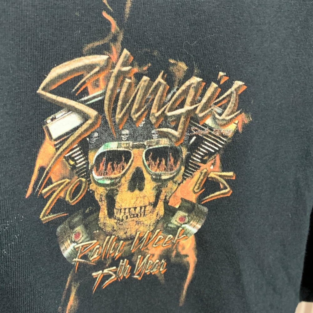 GILDAN Sturgis Harley Davidson Black Bike Rally Tee Cotton Short Sleeve - Picture 4 of 5